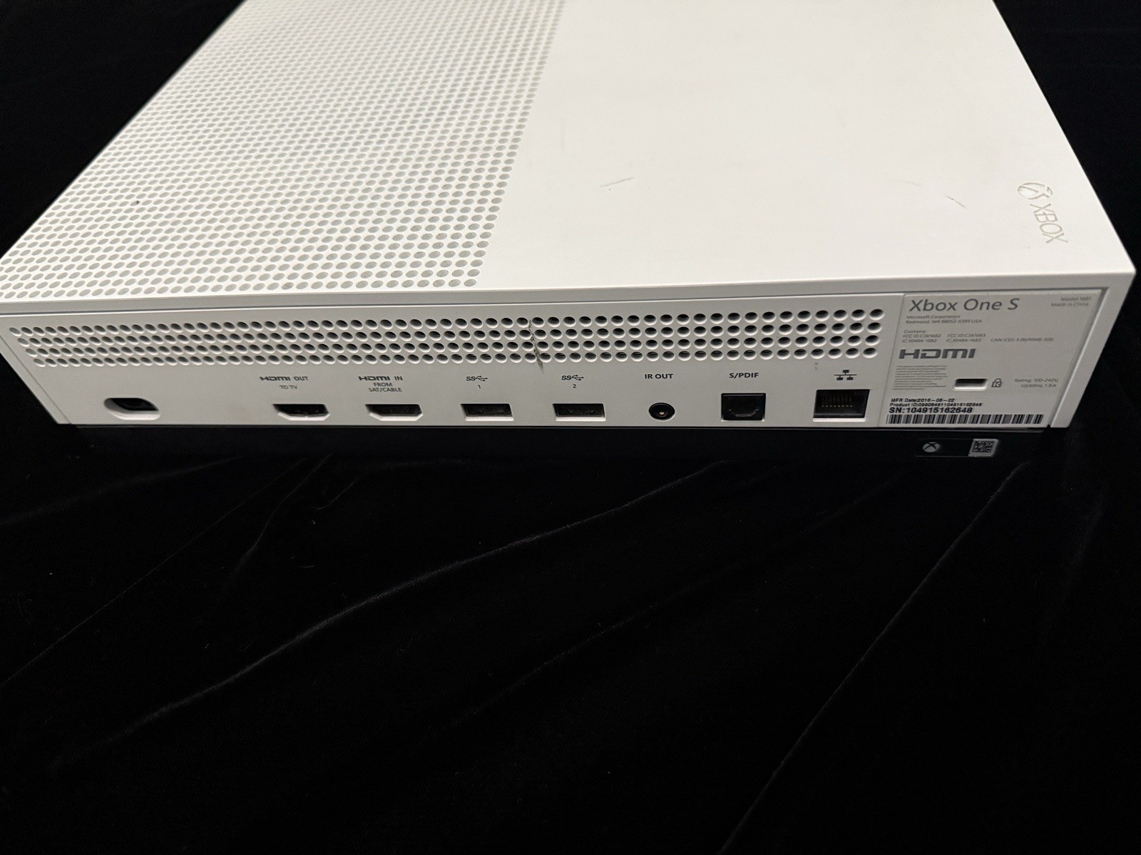 Microsoft Xbox One S (Model 1681) 500GB White Gaming System Console Only, Tested