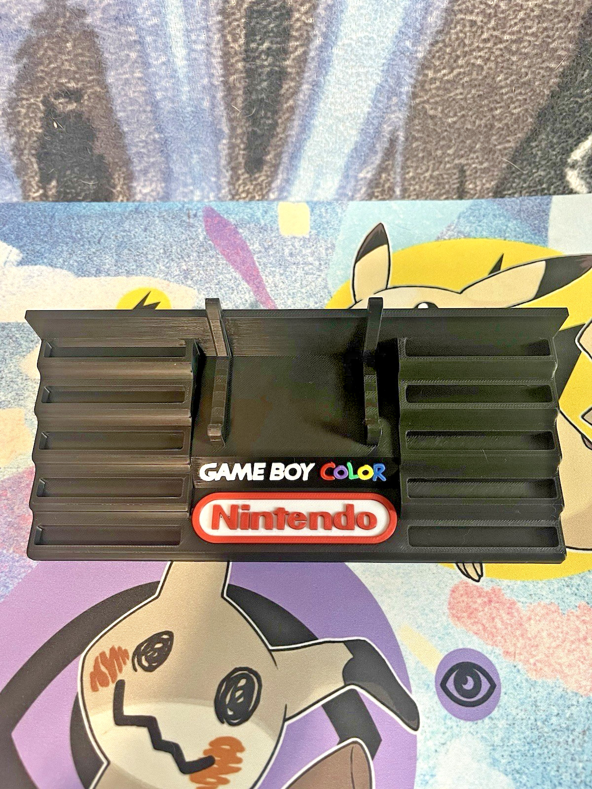 Gameboy Color Display Stand With Cartridge Holders