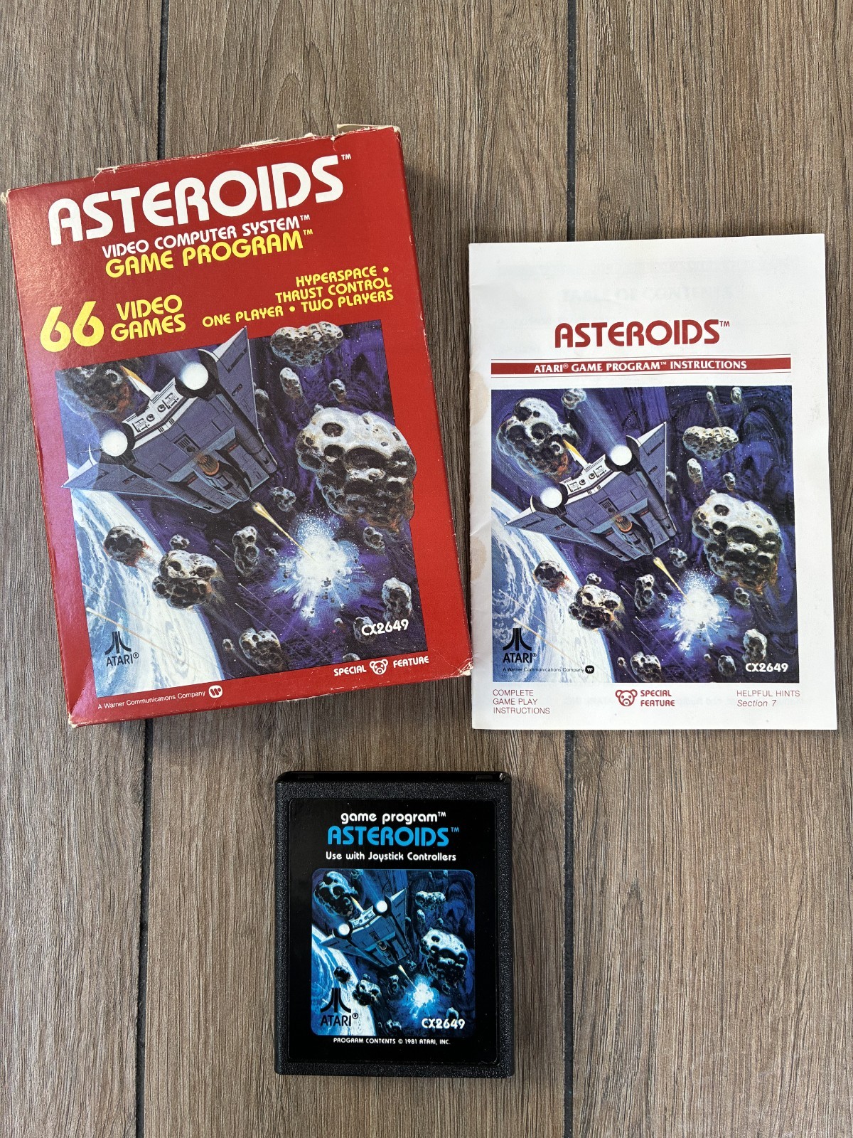 Asteroids (Atari 2600 Vintage 1981) CIB Tested & Working +FAST SHIPPING!