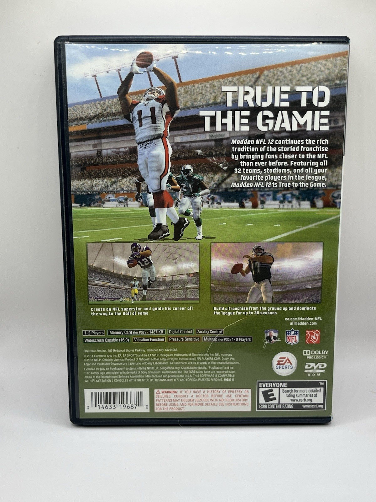 Madden NFL 12 (Sony PlayStation 2, 2011) CIB Complete Great Condition