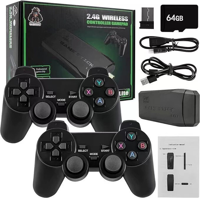 Retro Game Console 4K HDMI Output Plug and Play 20000+ Game Gamepad Controllers