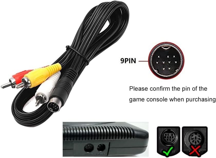 Power Supply AC Adapter for Genesis 2 & 3 with 5.9ft AV Cable, 10V 850mA, US …
