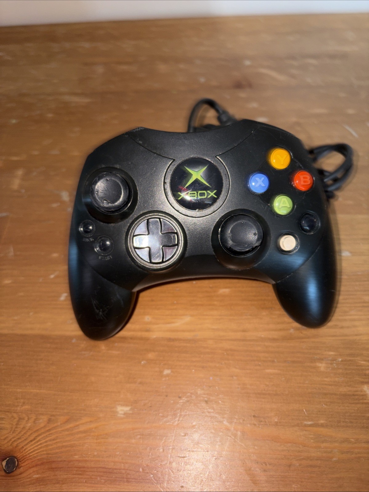 Original Microsoft Xbox Controller S Type Black X08-69873 OEM Wired TESTED WORKS