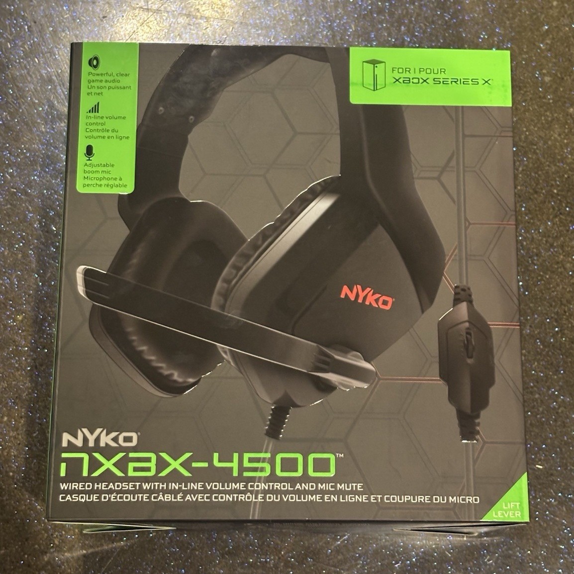 Nyko NXBX-4500 Wired Headset for Xbox Series X|One, Boom Mic, Black