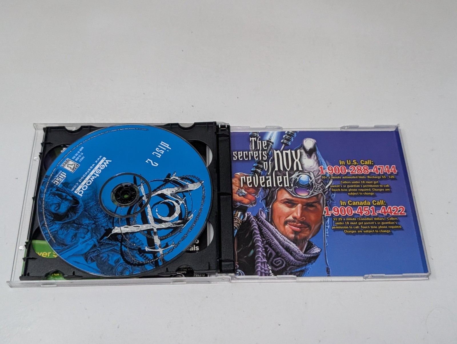 Nox PC CD-ROM 2000 Westwood Studios Action RPG 2-Disc Set Vintage Video Game