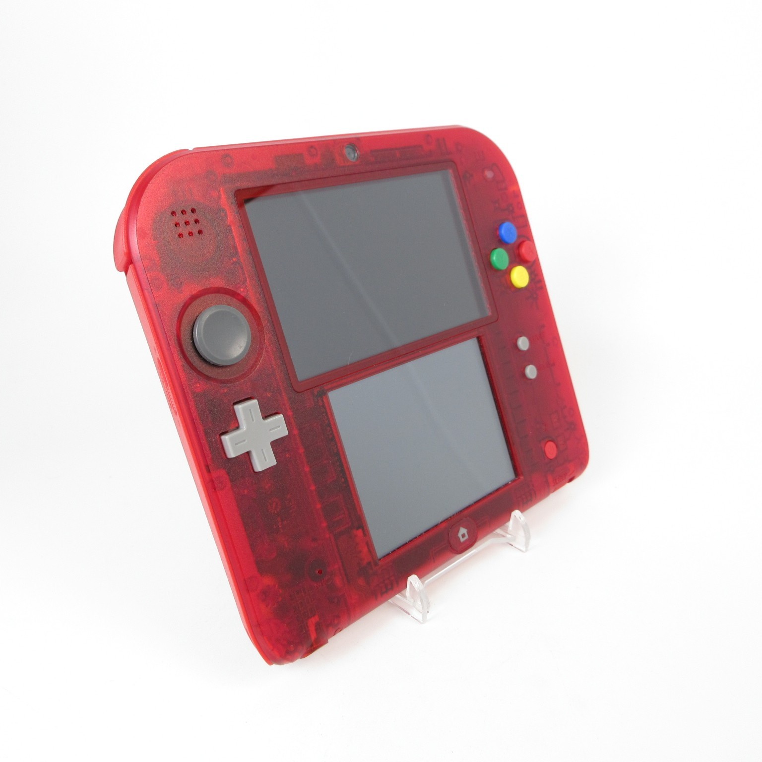 【Very Good】Nintendo 2DS Pokemon Clear Red Console ONLY Japanese Edition #NET0325