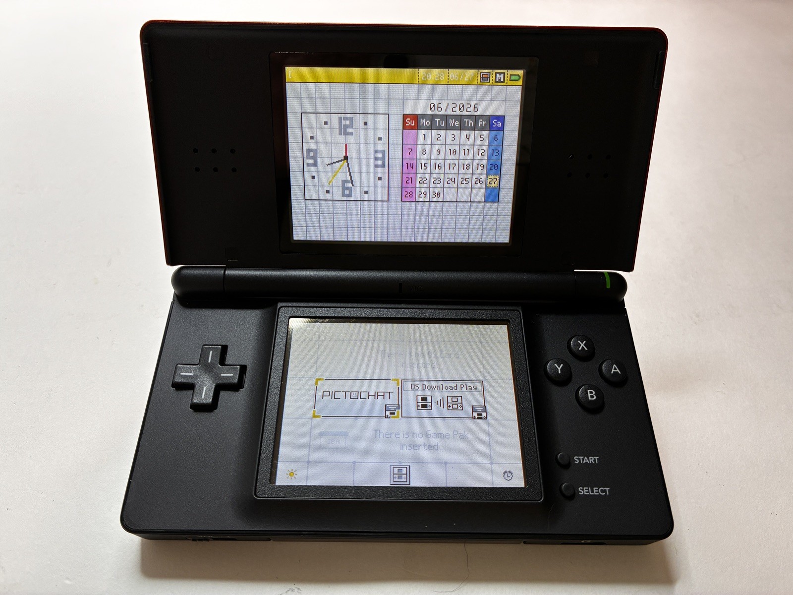 Nintendo DS Lite Crimson Red & Black Handheld Console USG-001