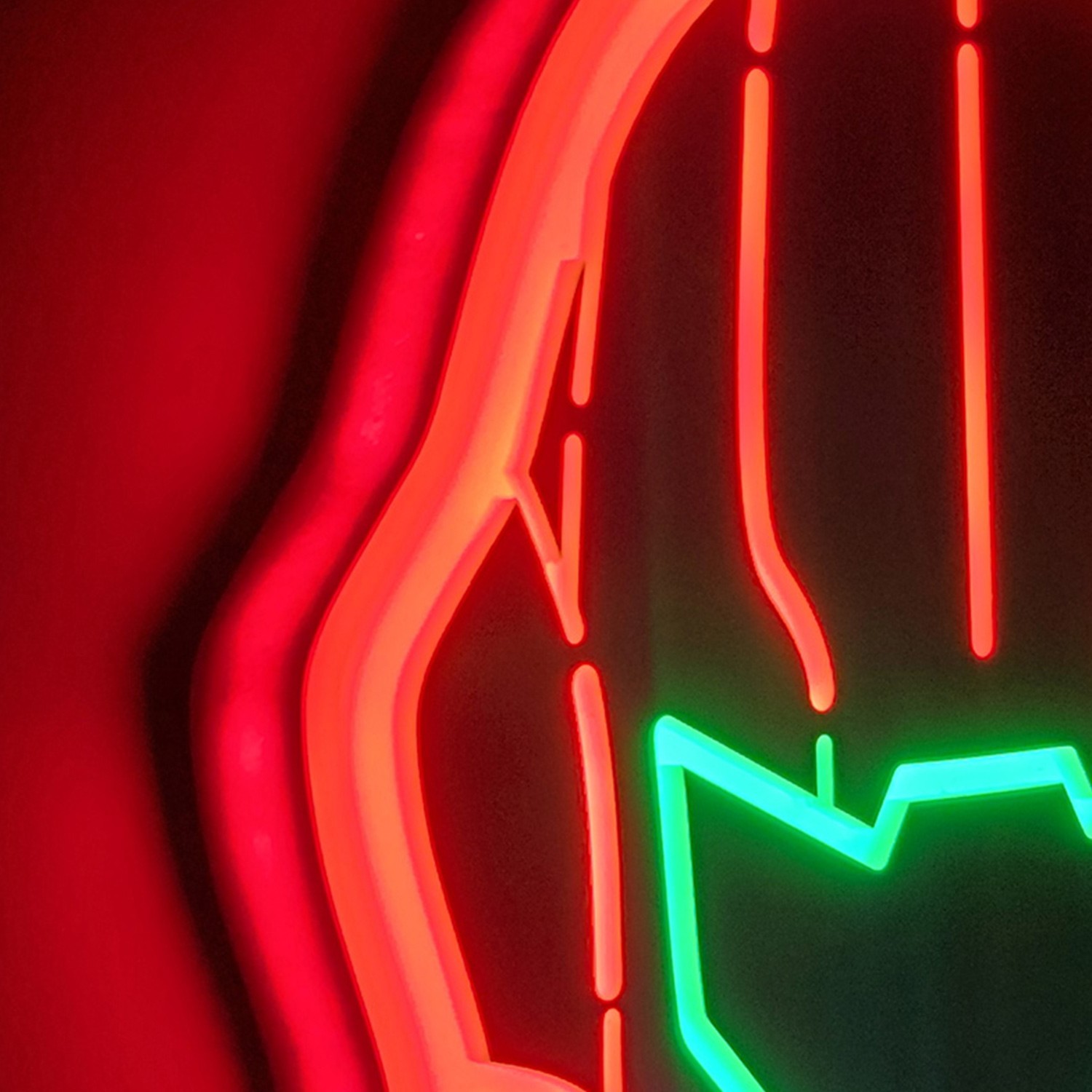 Metroid Samus Helmet plastic neon LED sign w/ dimmer switch + retro gaming gift