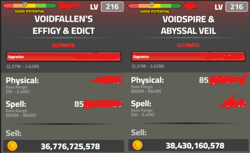 85+ POT ULTIMATE WEAPON | CHOOSE ONE ABYSSAL VOID LEVEL 216+ DUNGEON QUEST D17