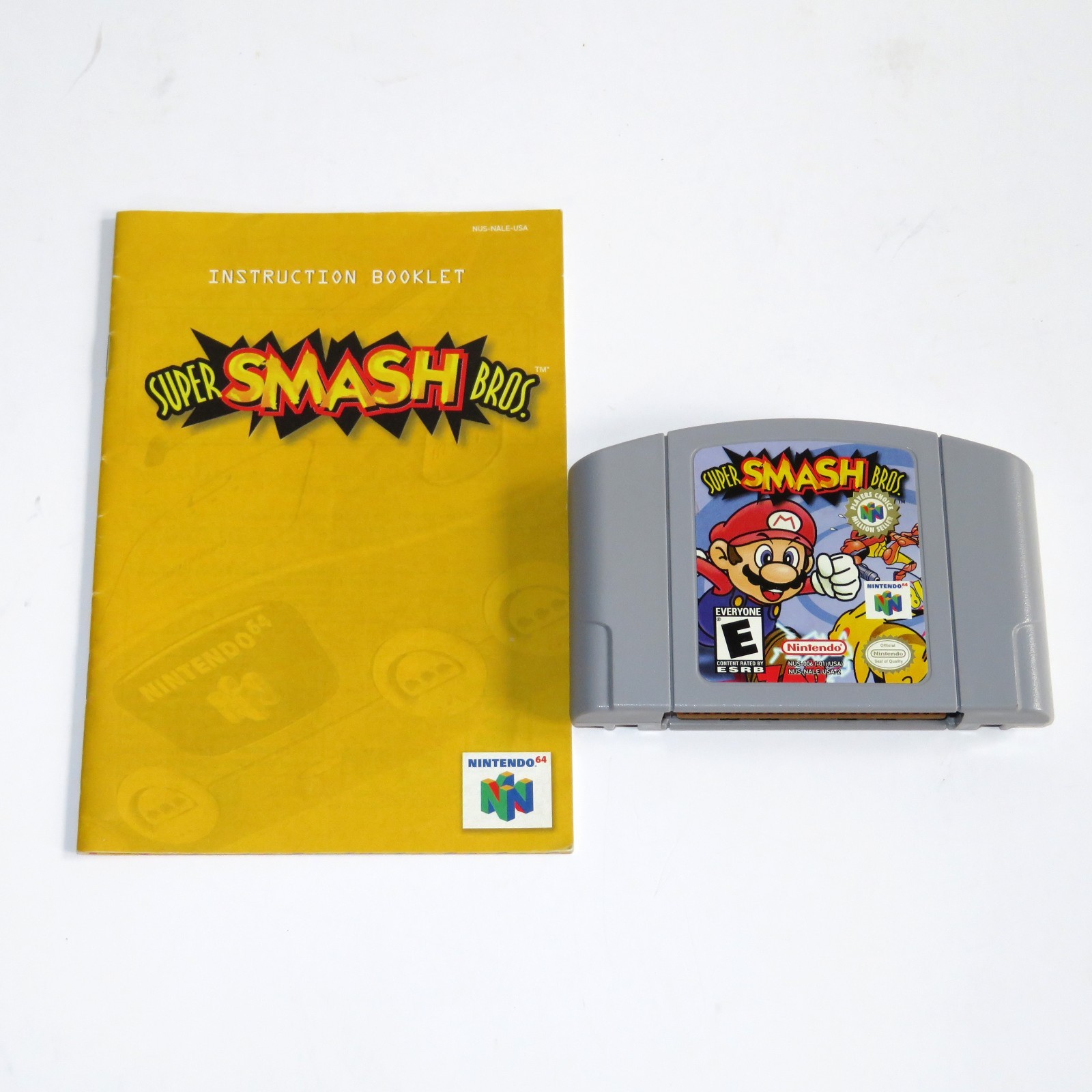 Super Smash Bros Authentic Nintendo 64 (N64)with Instruction Manual Tested