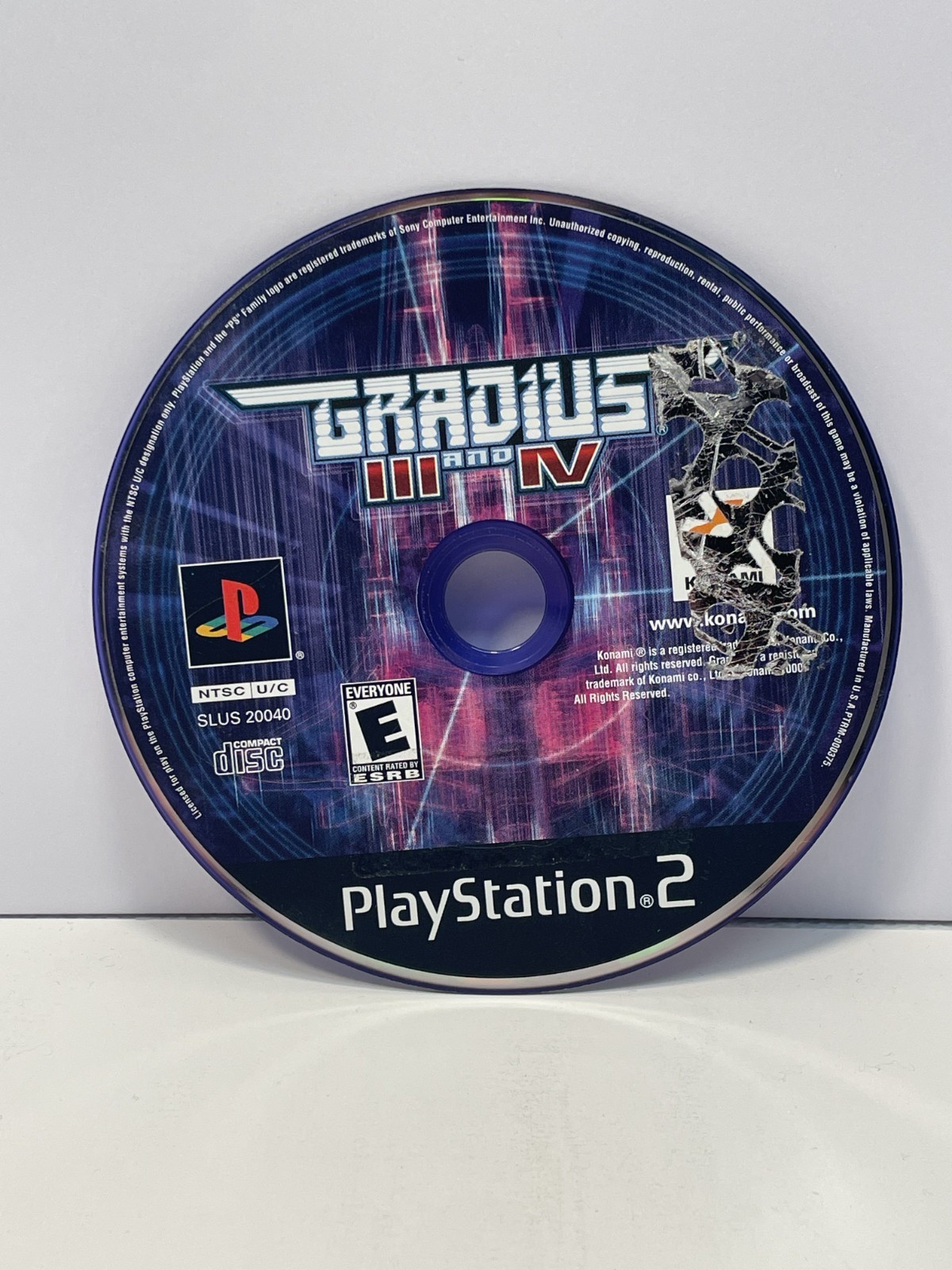 Gradius III and IV | PlayStation 2 (2000) DISC ONLY *Tested*