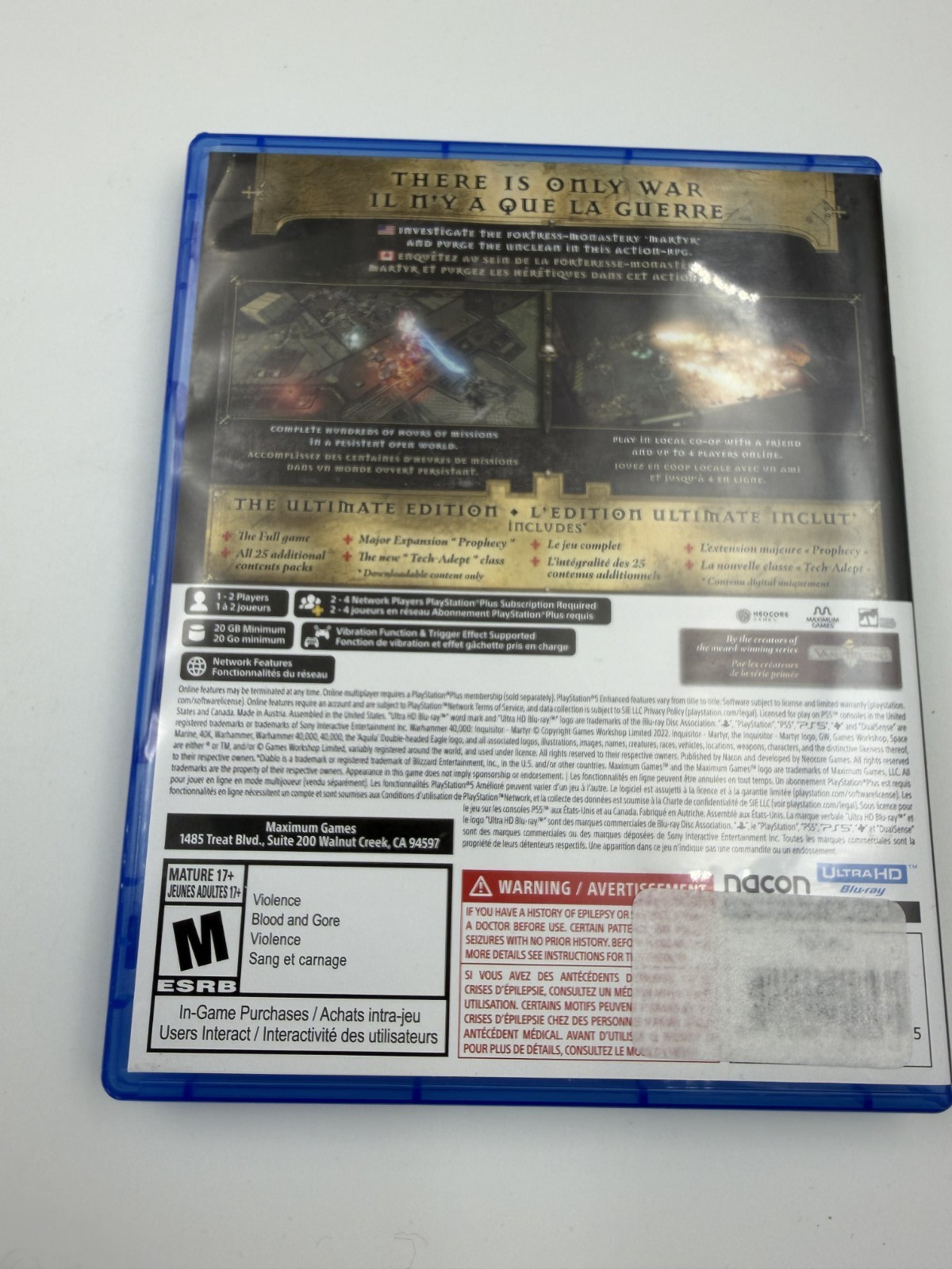 Warhammer 40,000 Inquisitor Martyr Ultimate Edition Sony PlayStation 5 PS5