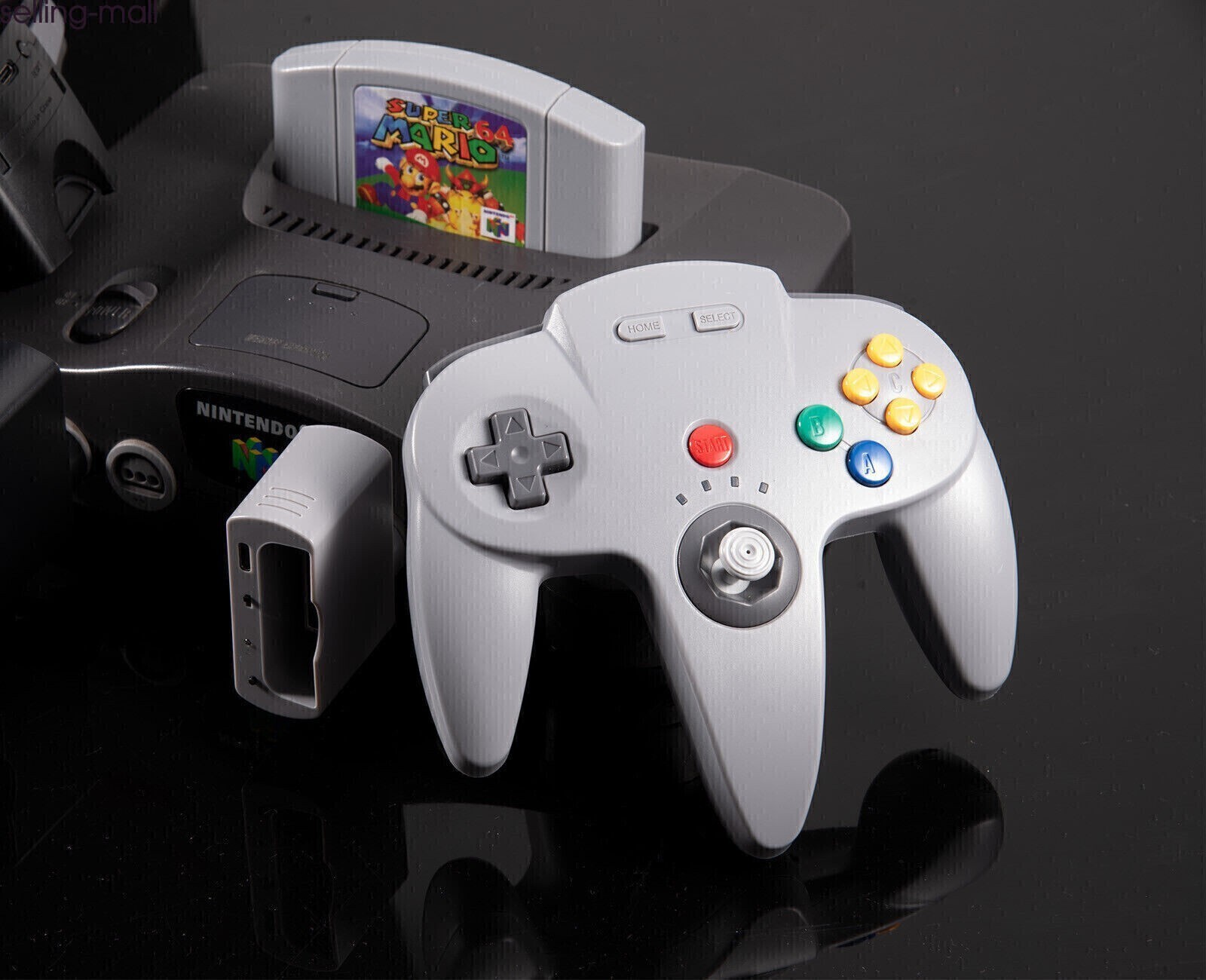 Wireless N64 Controller, 2.4GHz N64 Receiver,Rechargeable & Built-in Rumble