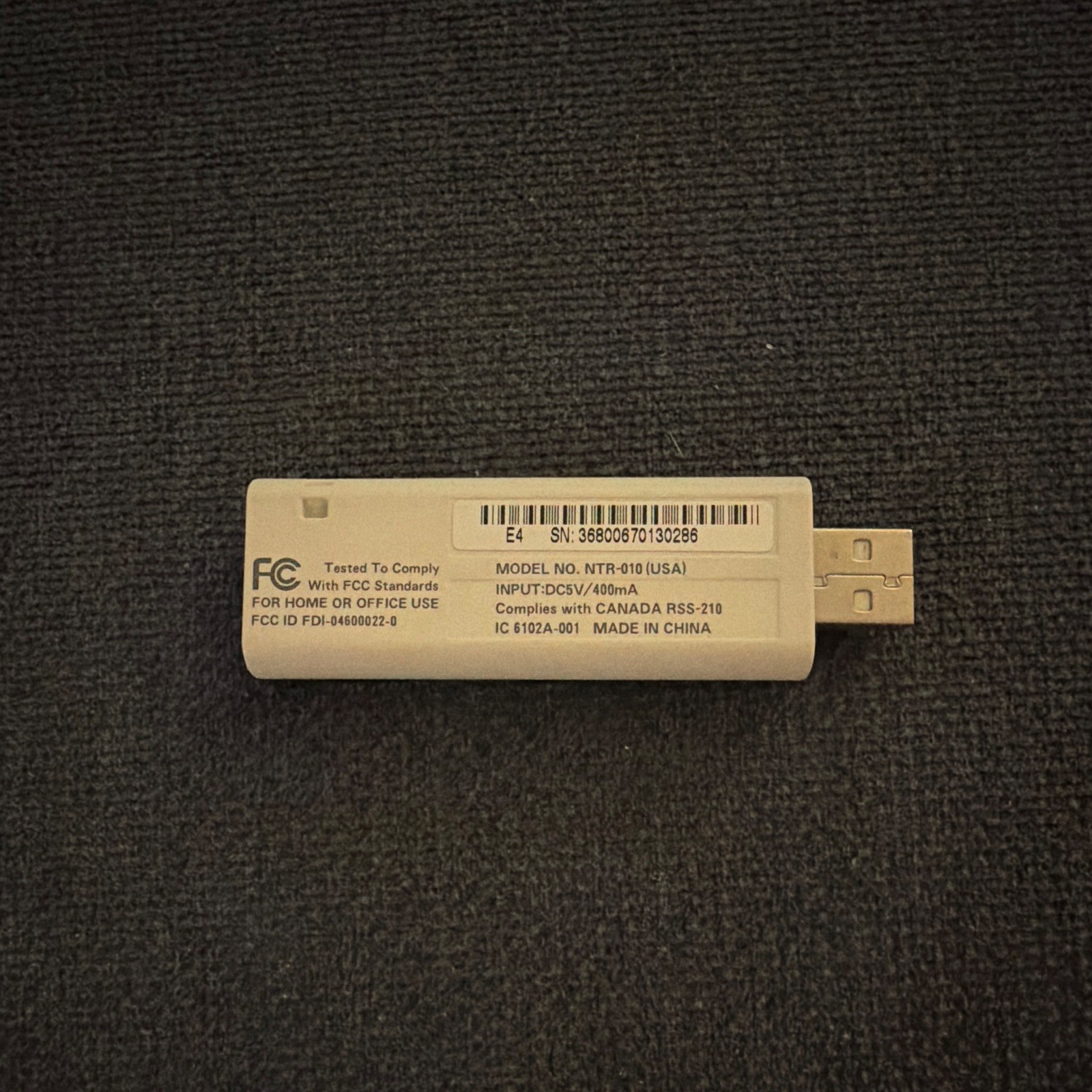 Nintendo Wi-Fi USB Connector for DS/Wii, Powered by Buffalo, White NTR-010