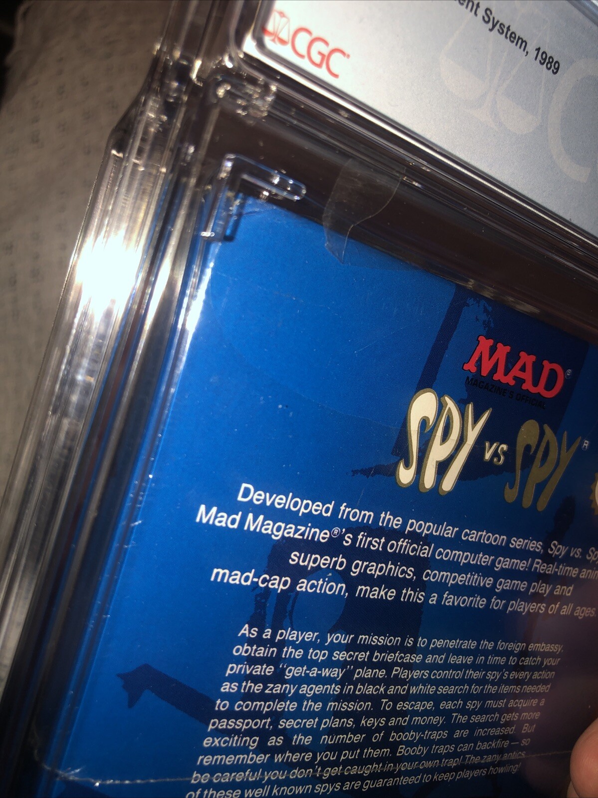 Nintendo NES Spy vs Spy Factory Sealed CGC 7.5 B Graded Game 1988 Oval 1st Print