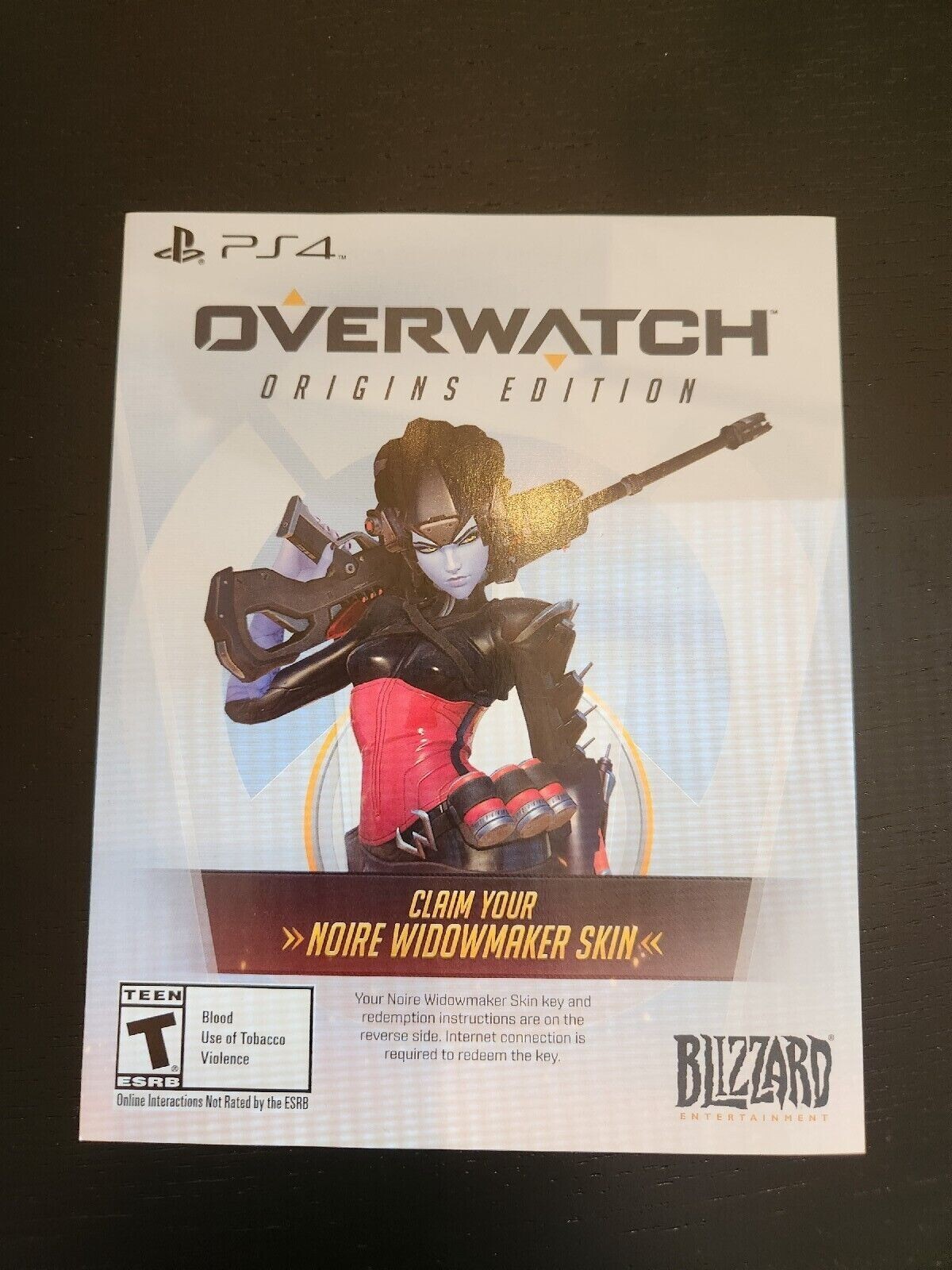 Noire Widowmaker Skin in Overwatch Sony Playstation 4 PS4 Works on Overwatch 2