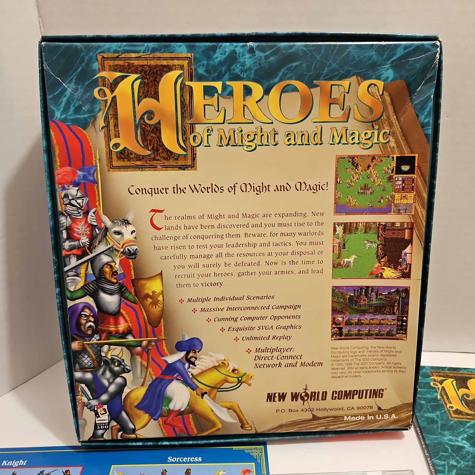 New World Computing Heroes of Might and Magic PC Big Box 1995 Complete