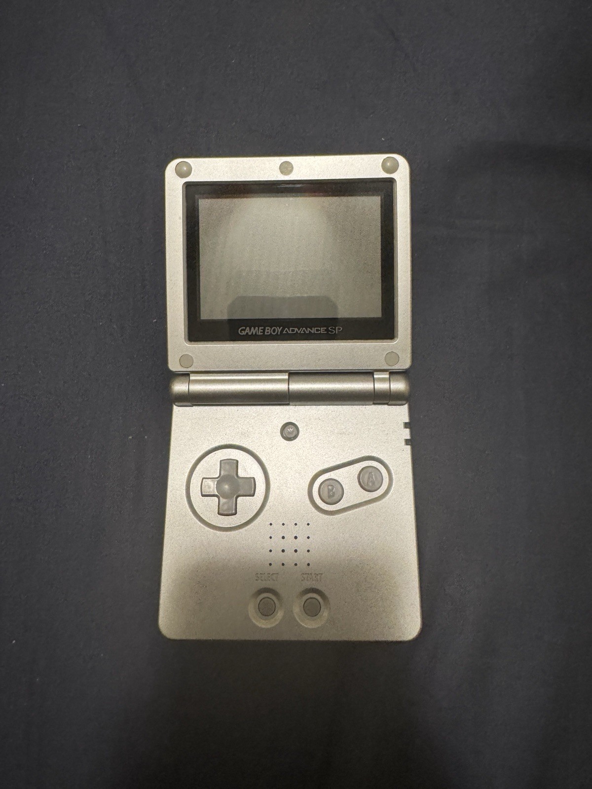Nintendo Game Boy Advance SP AGS-001 Silver w/ Charger and Game