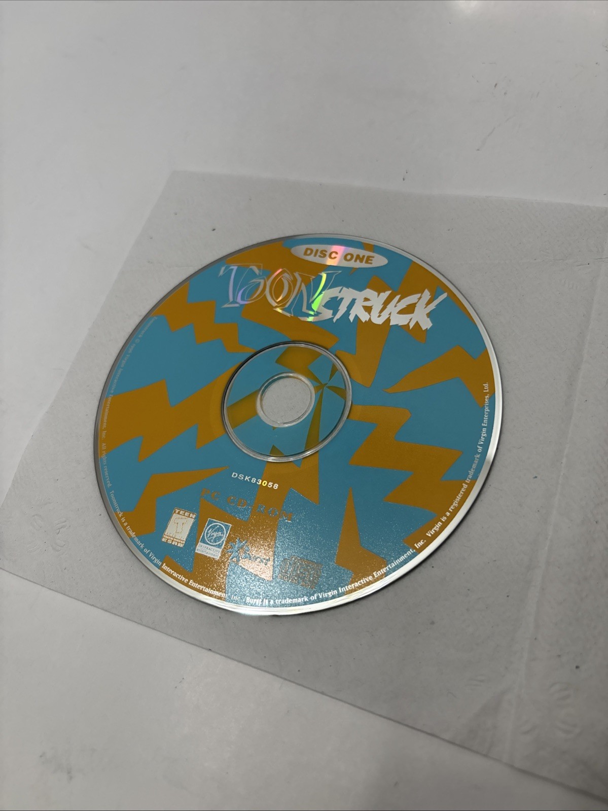 Vintage 1996 PC CD-ROM Virgin Interactive ToonStruck Mint Disc
