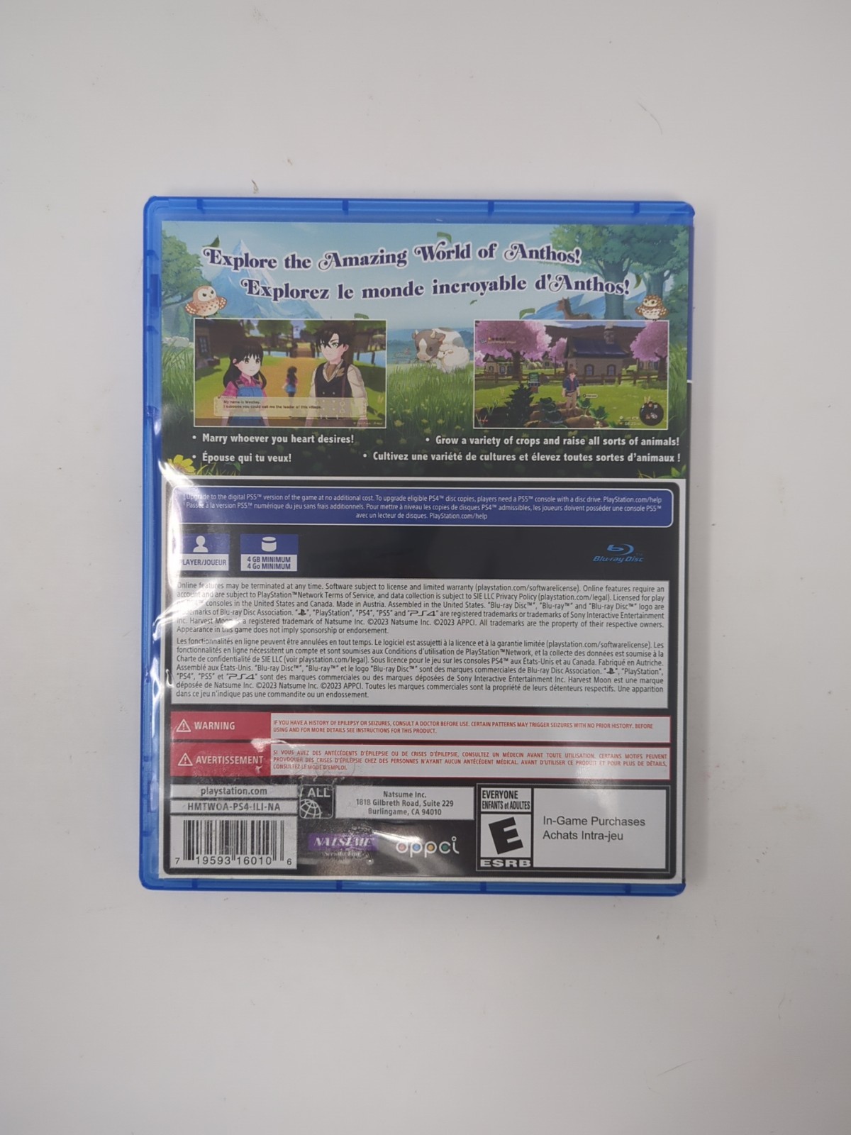 Harvest Moon The Winds of Anthos (Sony PlayStation 4, 2023) Complete Tested CIB