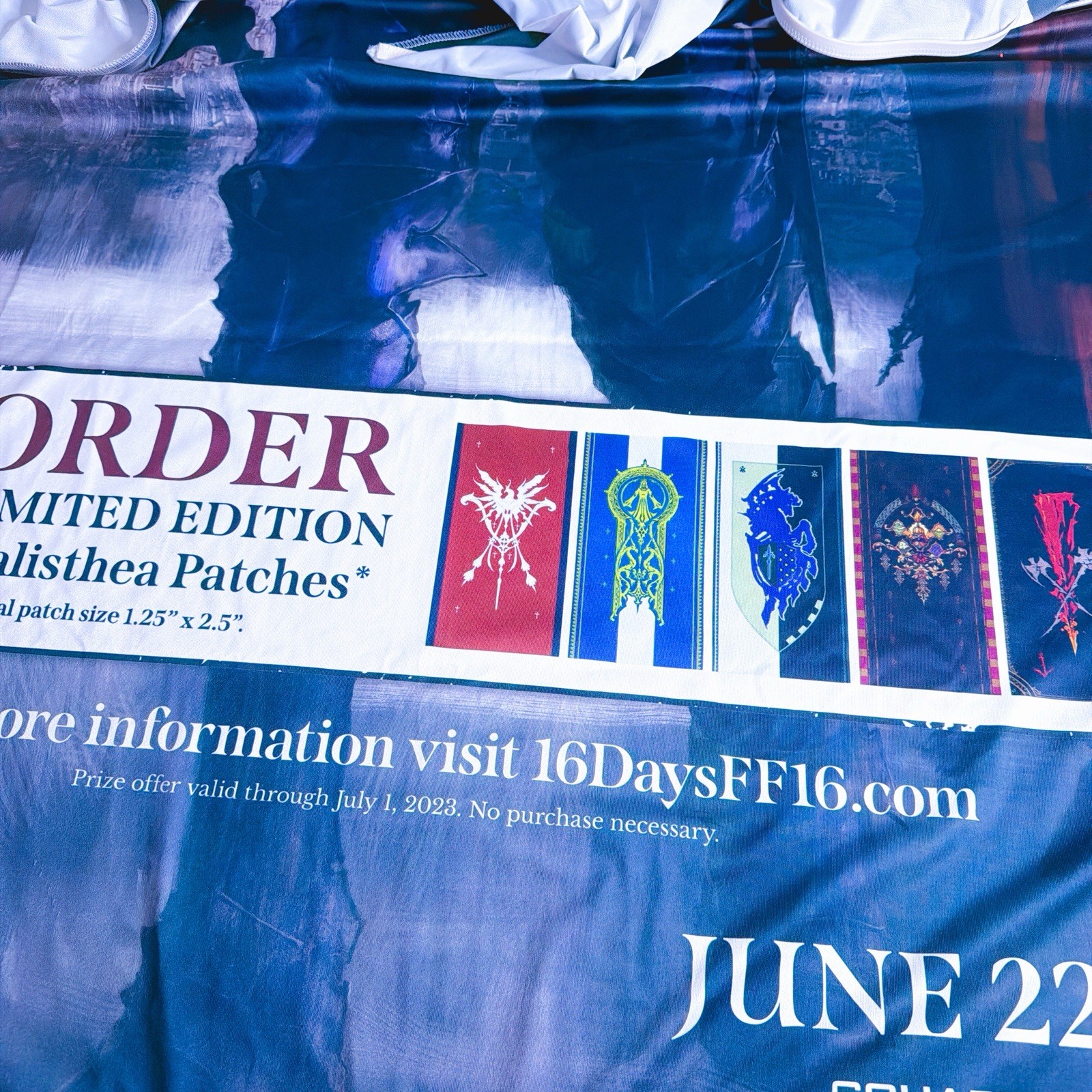 Final Fantasy XVI PS5 Cloth/Fabric Gamestop RETAIL Promo Poster (7FT x 4FT)