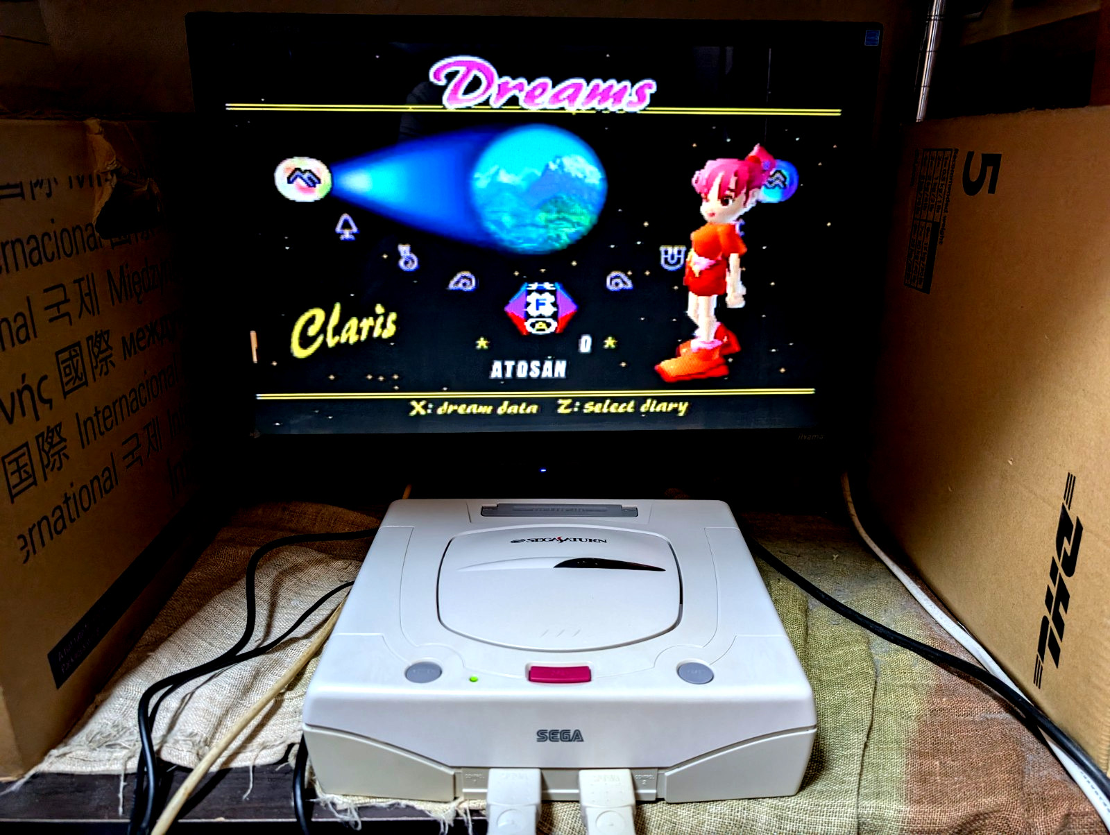 Sega Saturn White Console 3D Multi controller Nights Enemy Zero Japan