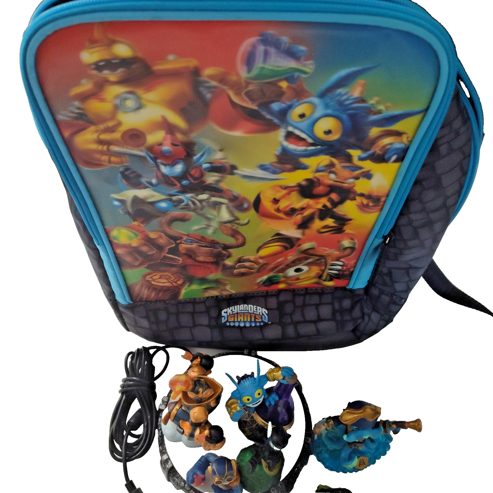 Skylanders Giants Carry CaseBack Pack Bag Figures Ignitor Pop Fizz Lot Of 6