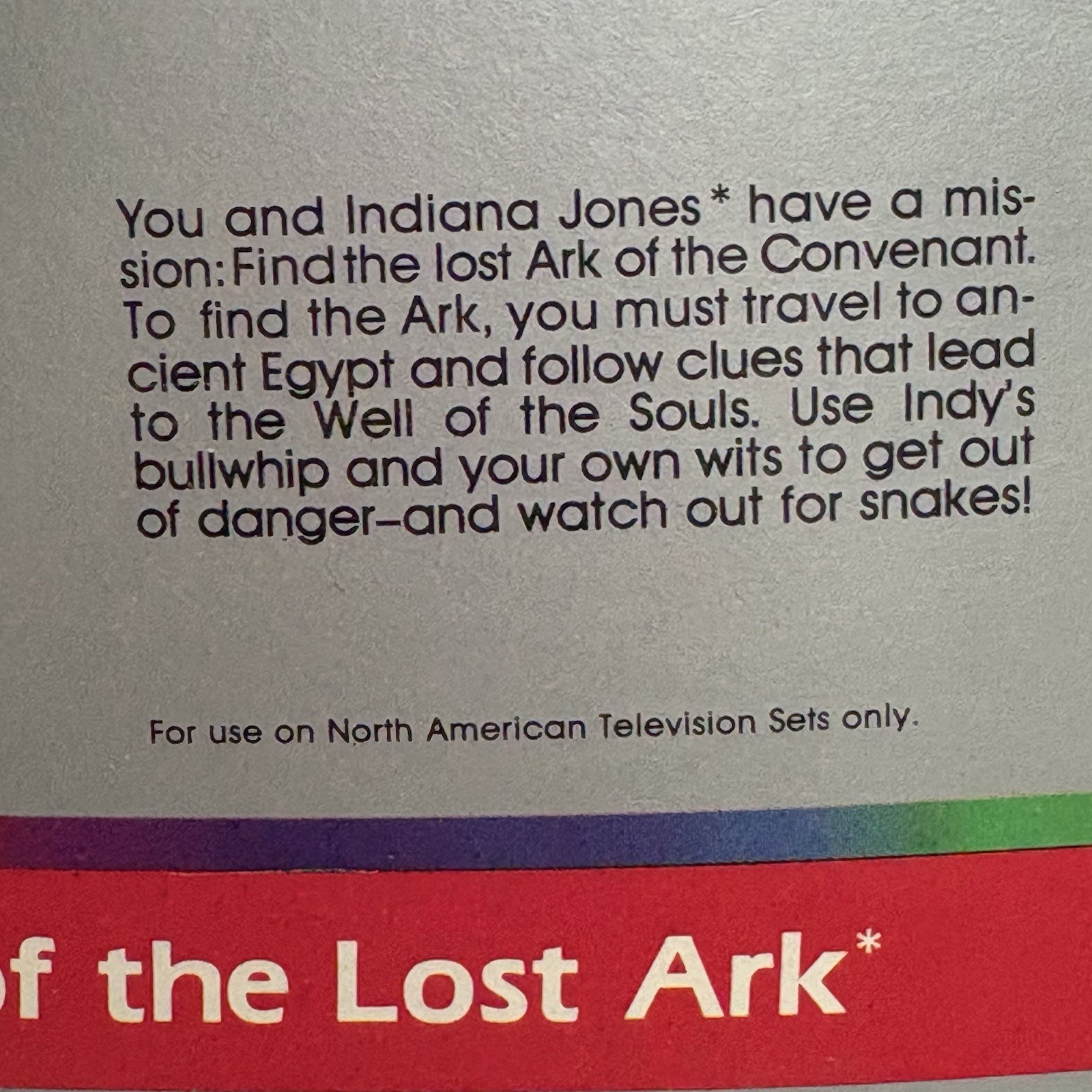 Raiders of the Lost Ark Atari 2600 Authentic Game Cartridge & Box