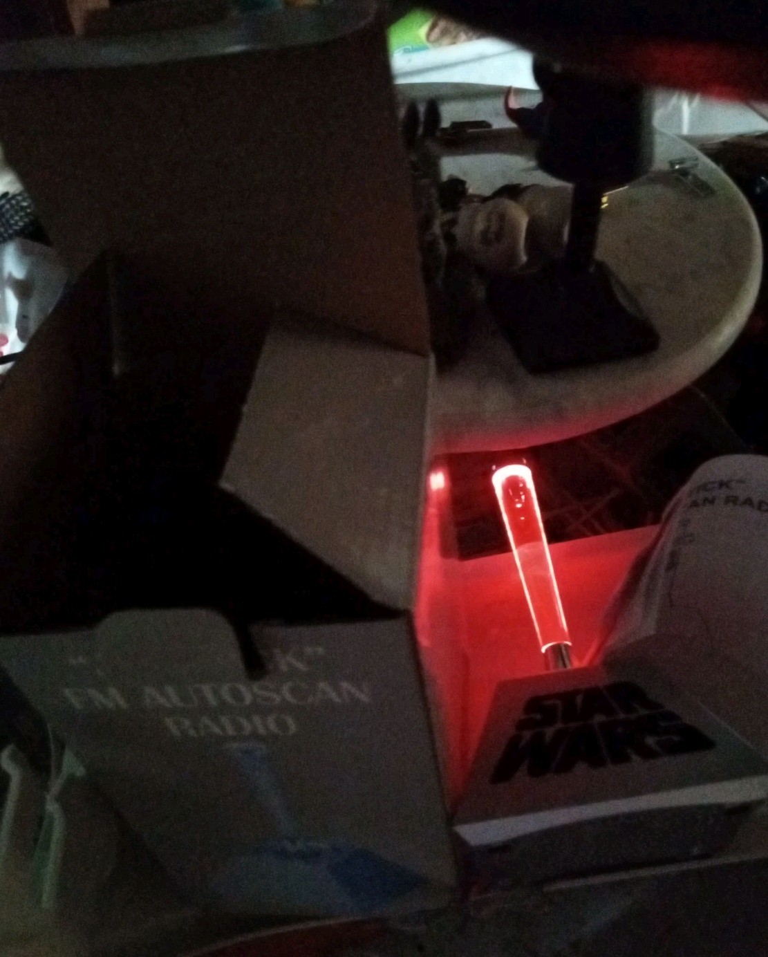 Star wars Joystick FM transistor Radio LIGHTS UP New