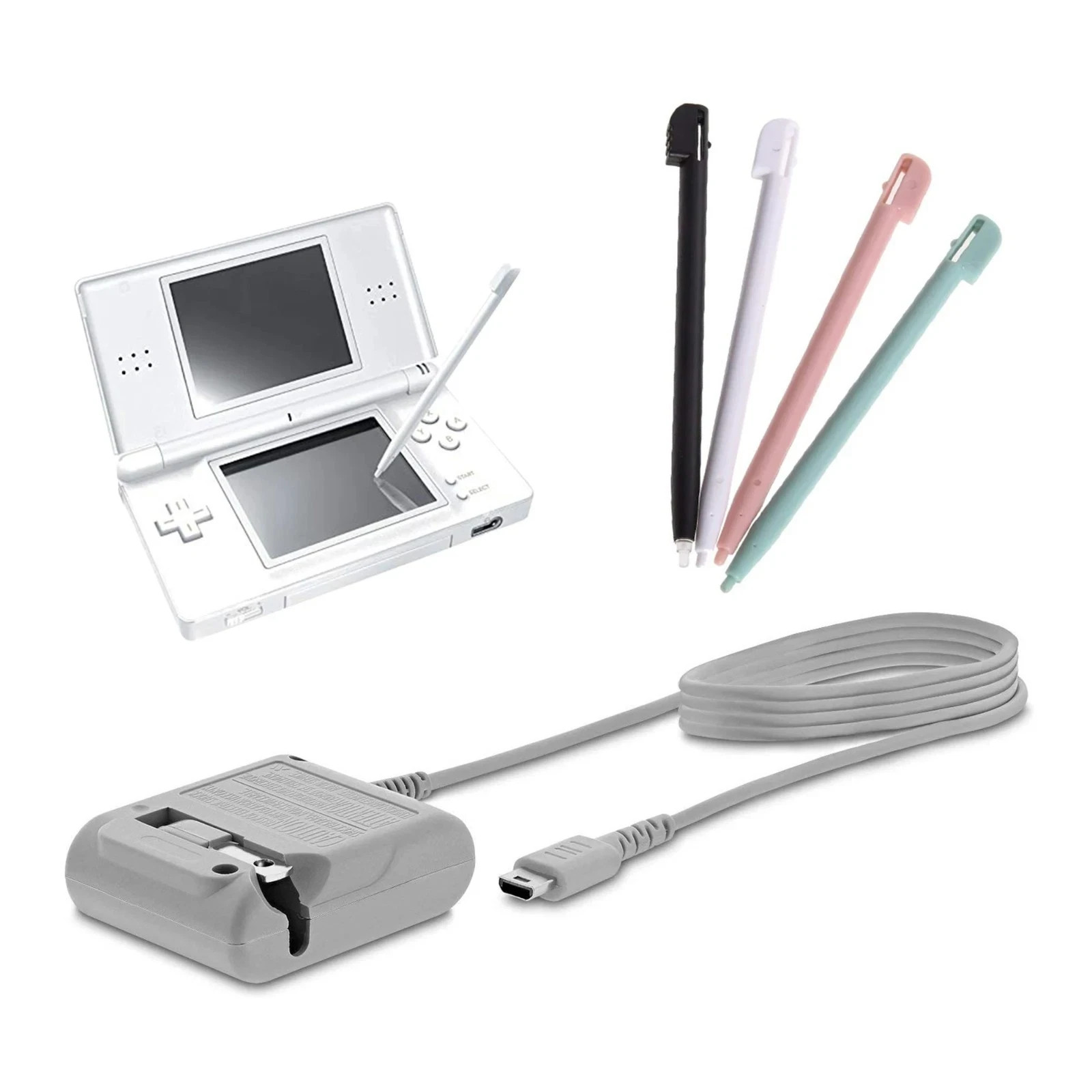 DS Lite Charger Kit, AC Wall Power Adapter and Stylus Pen for Nintendo DS Lite