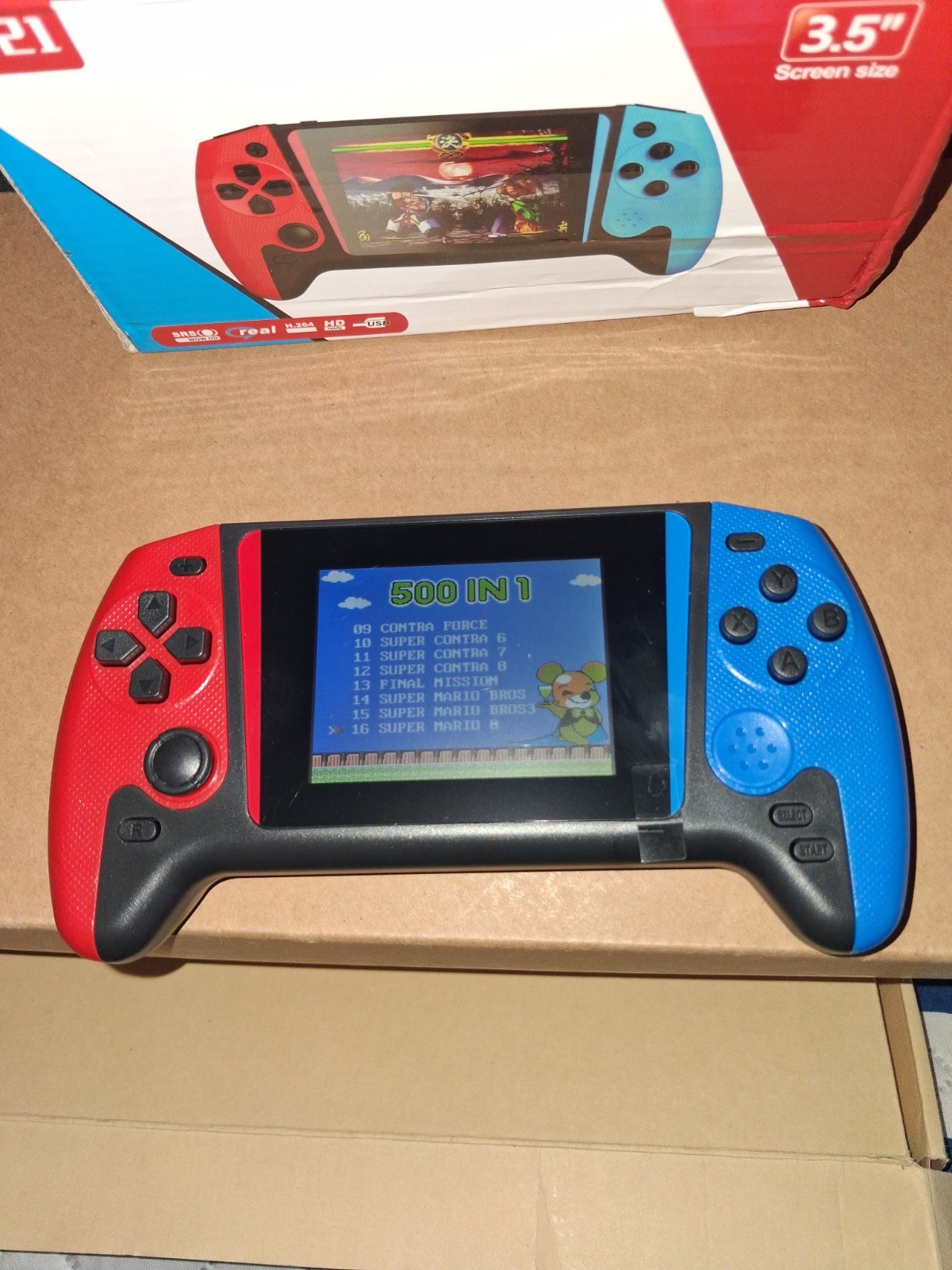 500 Games in 1 Q21 Handheld Console 3.5″ Screen Rechargeable Retro Gift