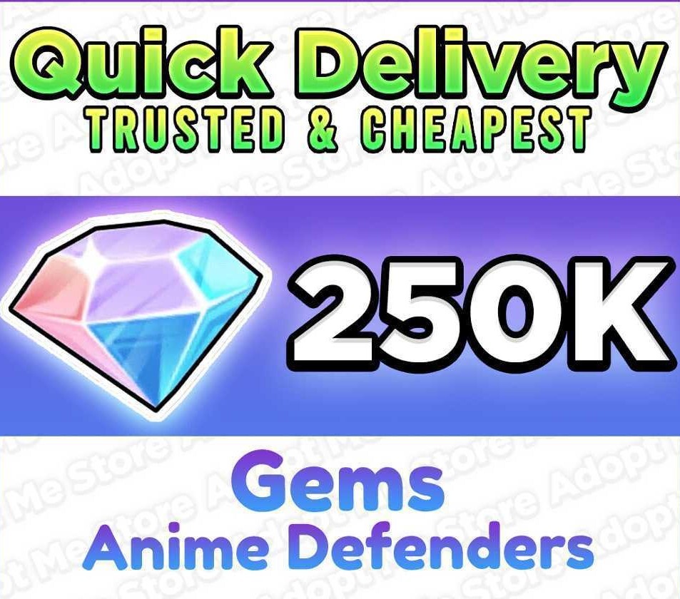 Anime Defenders | ROBLOX | 100K – 5M GEMS | CHEAPEST PRICE & FAST DELIVERY
