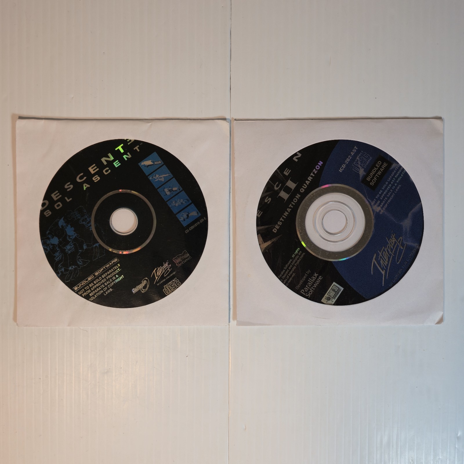 Descent 3 Sol Ascent & Descent 2 Destination Quartzon PC GAME CDs