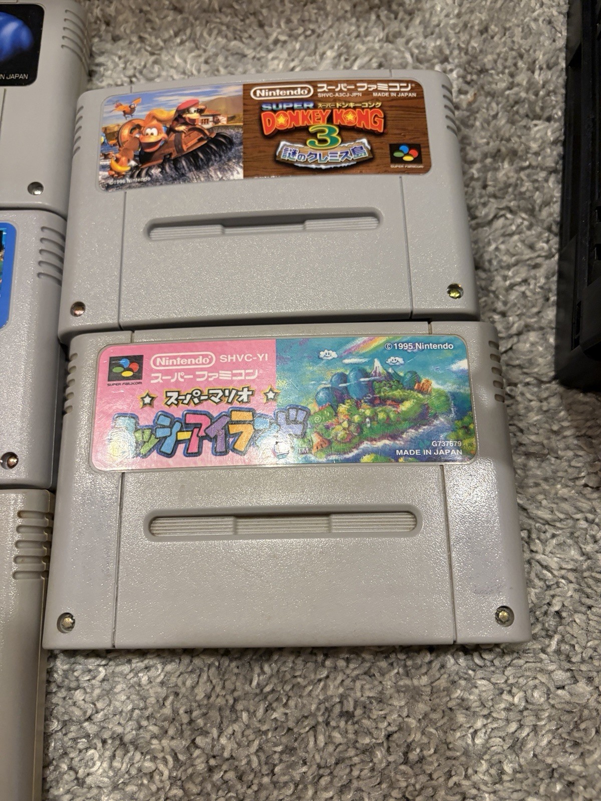 Nintendo Super Famicom Games Donkey Kong All Stars Mario Kart Yoshis Island Etc