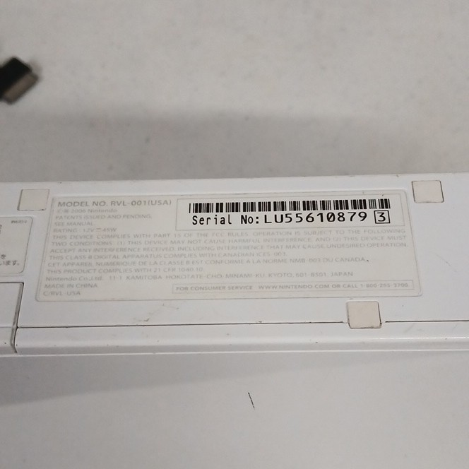 Nintendo Wii RVL-001 (USA) White Console NTSC-U/C Wi-Fi Capability 480p