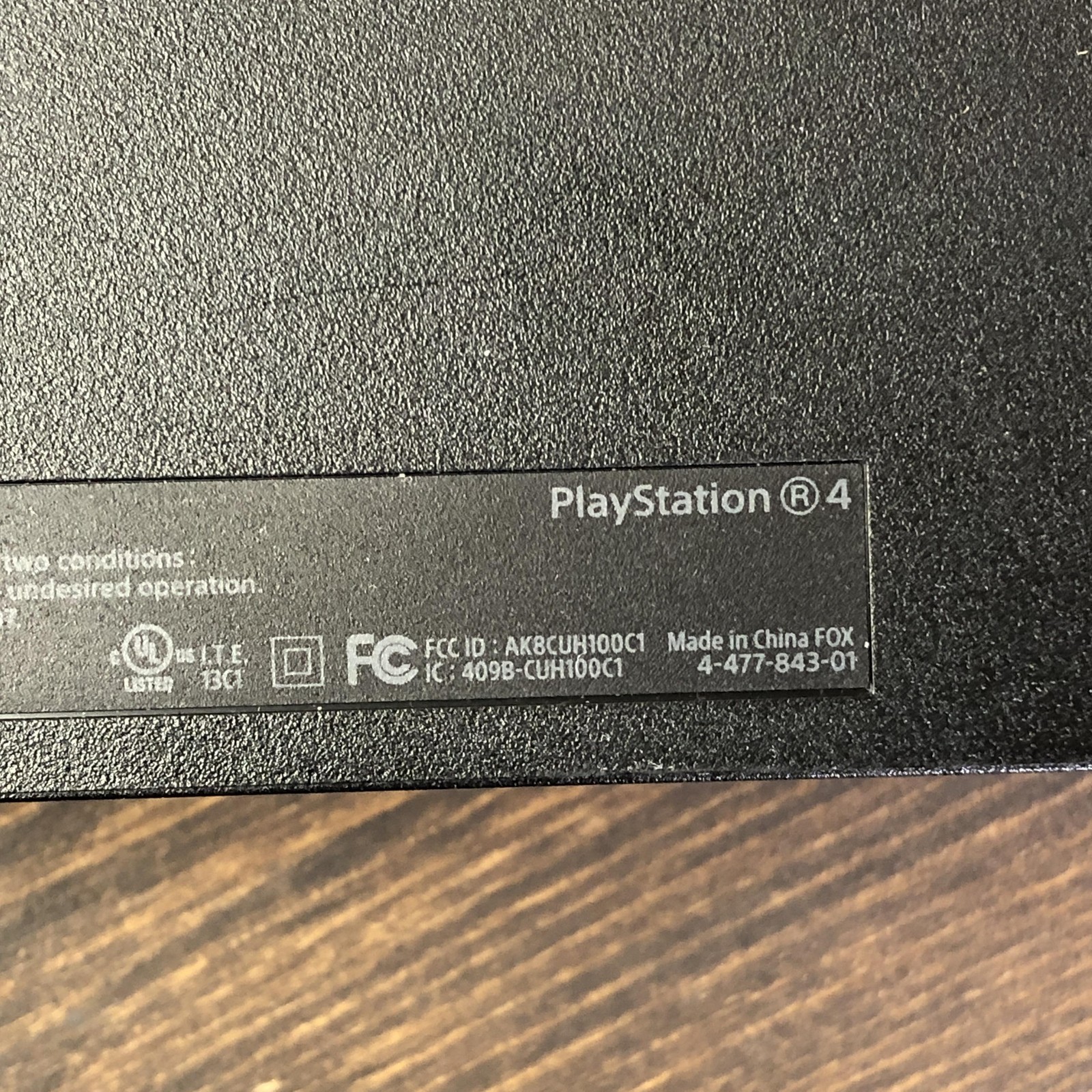 Sony PlayStation 4 PS4 CUH-1001A 500GB Black Console W/ Red Controller Cord