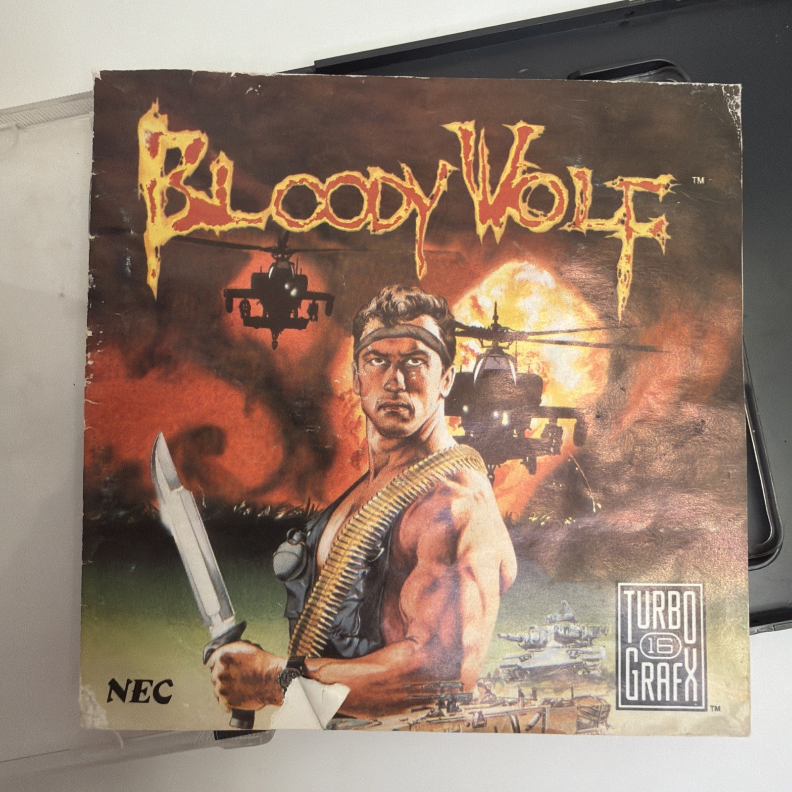 Bloody Wolf (TurboGrafx-16, 1990) HuCard w/ Manual Tested