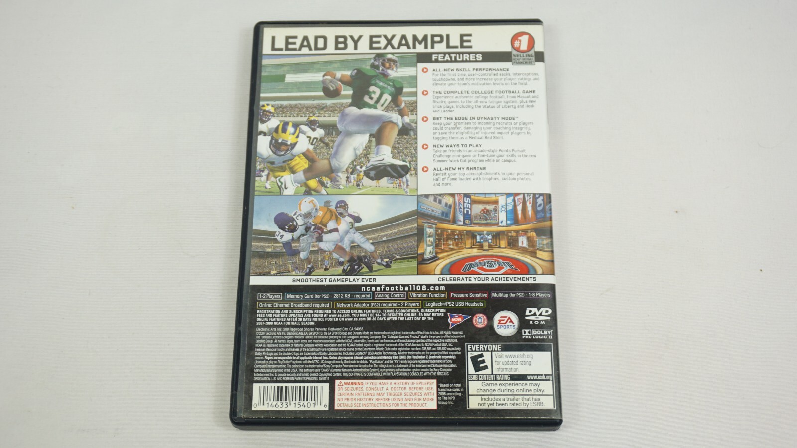 NCAA Football 08 PS2 CIB Sony PlayStation 2 2007 Complete with Manual C