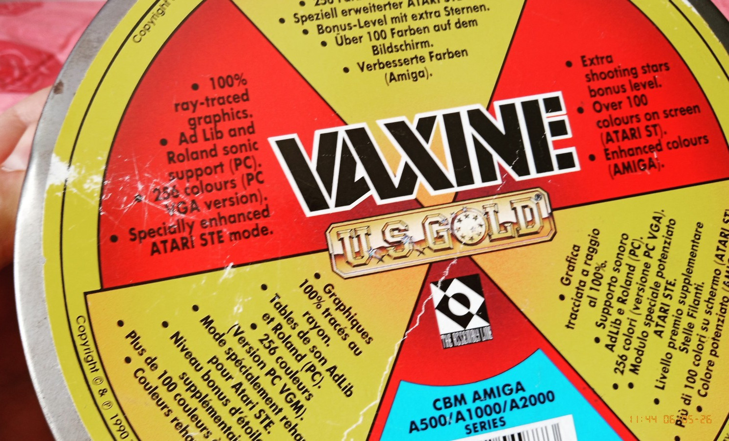 Vaxine – Commodore Amiga A500 / A1000 / A2000 Series – U.S. 1990 GOLD video game