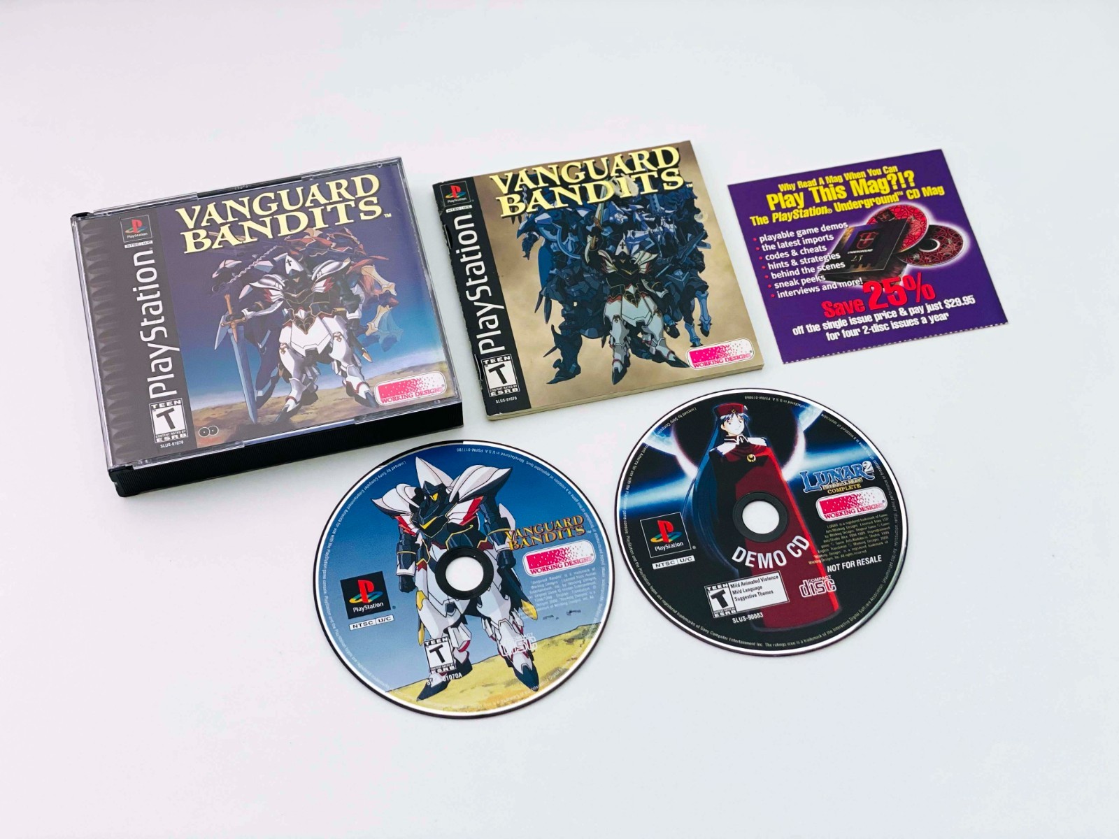 Vanguard Bandits (PS1, 2000) [COMPLETE / CIB / MANUAL / DEMO] *AUTHENTIC *TESTED