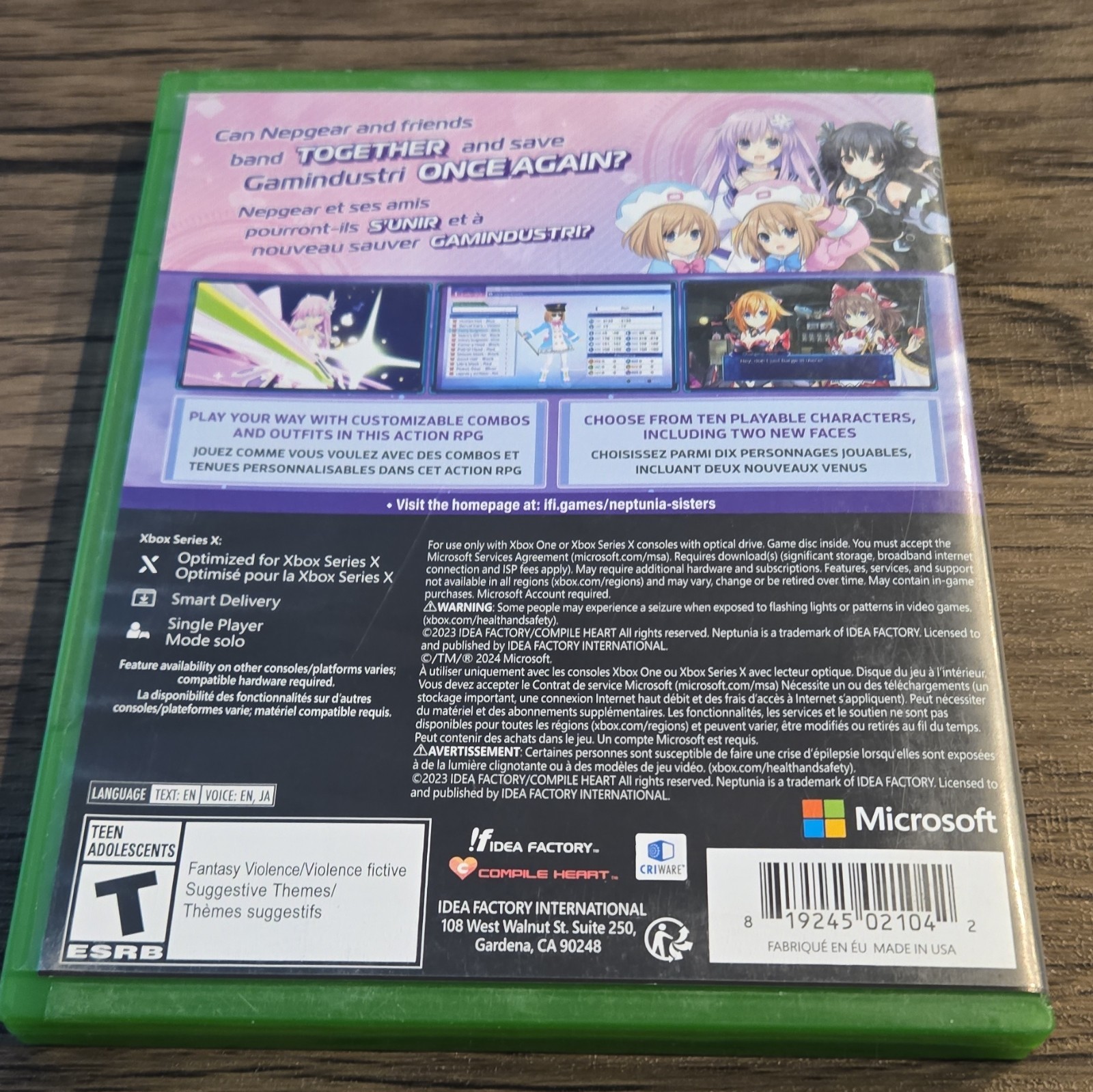Neptunia: Sisters VS Sisters Action RPG Role Playing Xbox Series X|S Xbox One