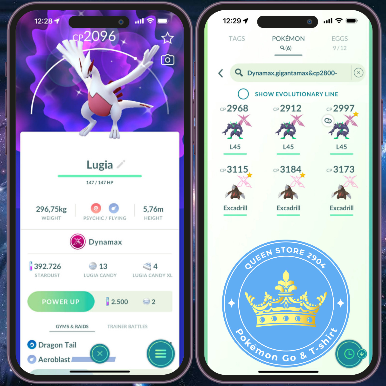 Pokémon —GO— Shiny Lugia —Special Background—GO Fest 2026—P.T.C—TRADE—Digital♻️