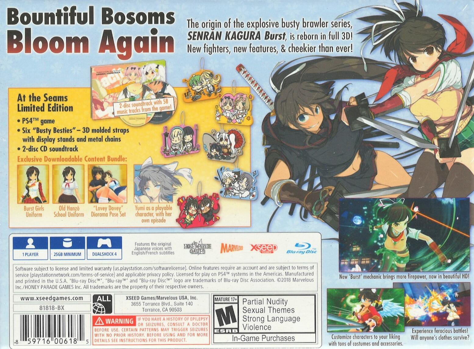 Senran Kagura Burst Re: Newal – at The Seams Edition PS4 (Brand New Factory Seal