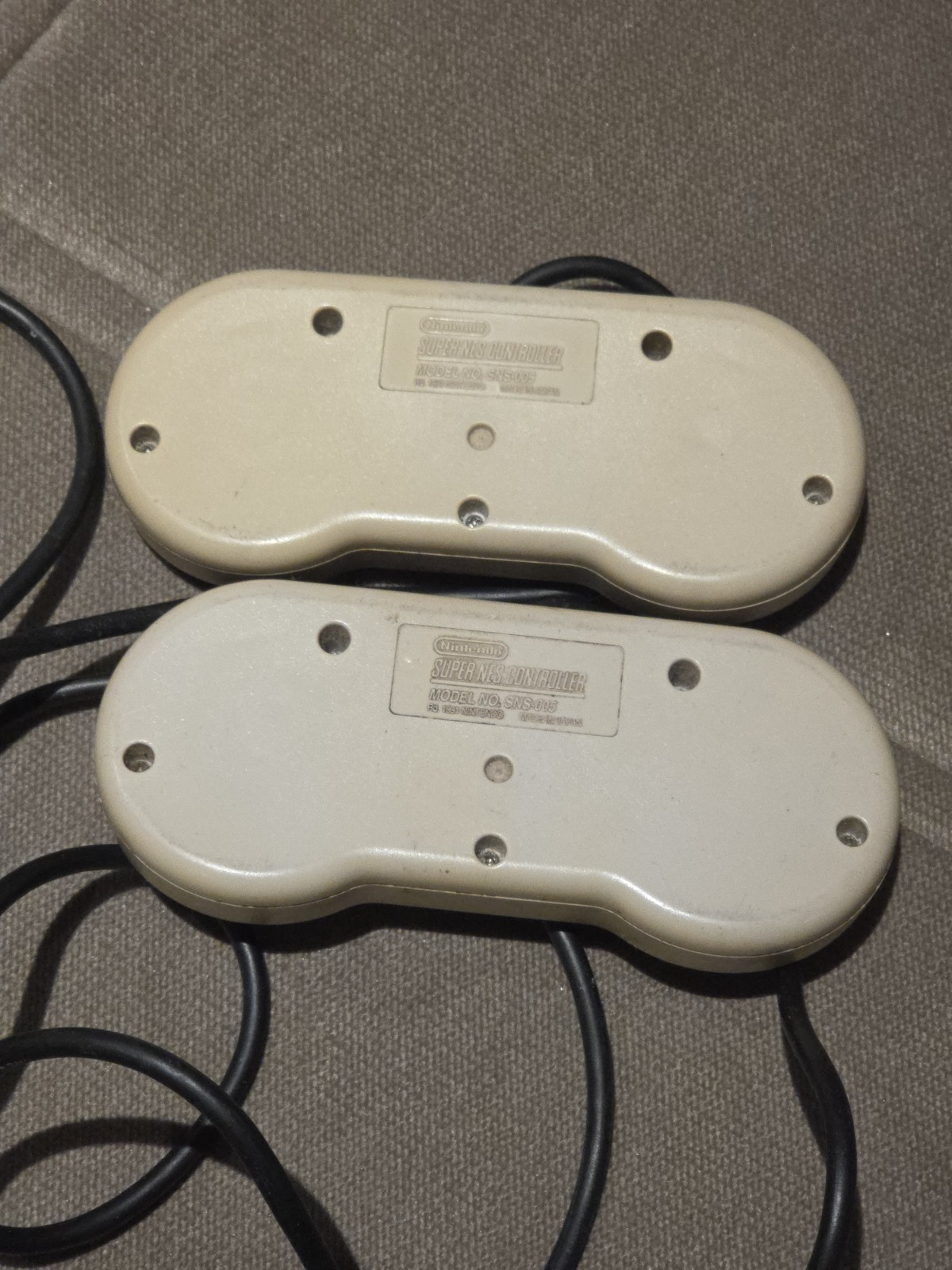 Lot of 2 SNES Super Nintendo Original Controller Authentic OEM SNS-005 Tested