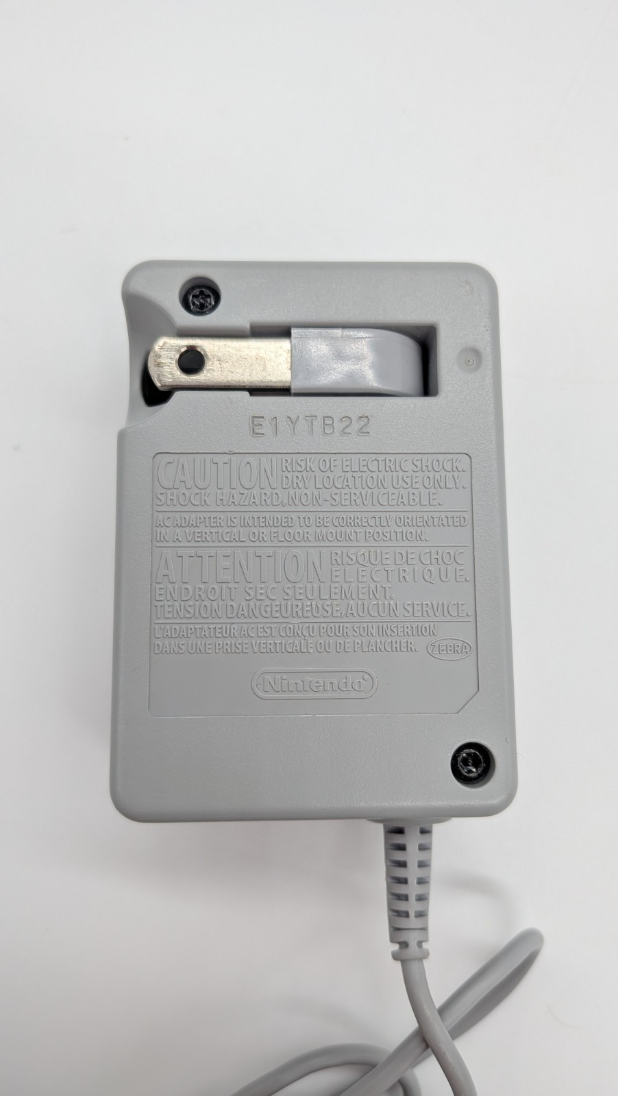 Official OEM Nintendo WAP-002 DSi XL 3DS AC Adapter Charger Power Supply Cable