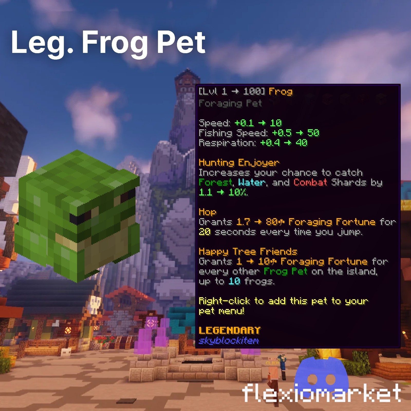 Hypixel Skyblock | Legendary Frog Pet (CHEAPEST) | 100% Fast & Safe Seller