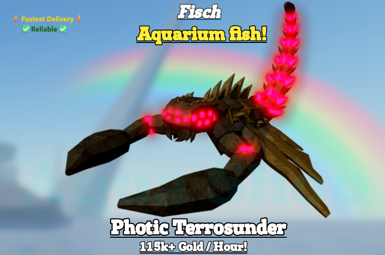 🟢🔥 [FISCH] Photic Terrosunder [115k+ Gold/HR | 6k xp / HR | Mutated variant |