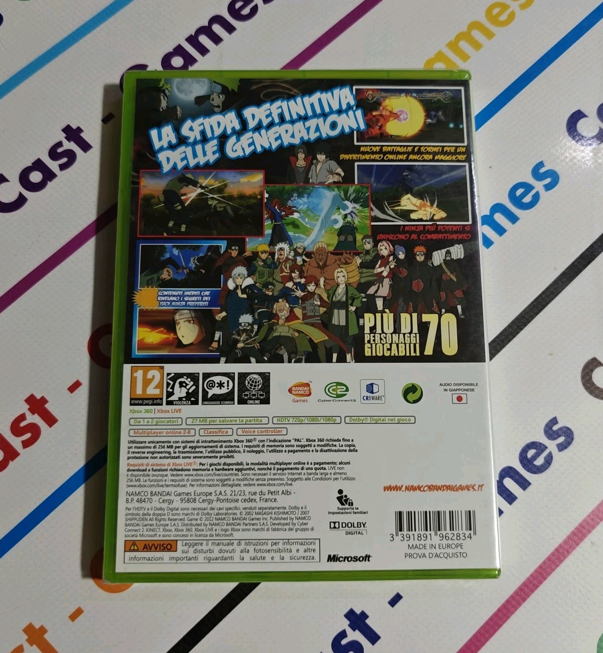 XBOX 360 NARUTO SHIPPUDEN ULTIMATE NINJA STORM GENERATION NEW SEALED ITALY