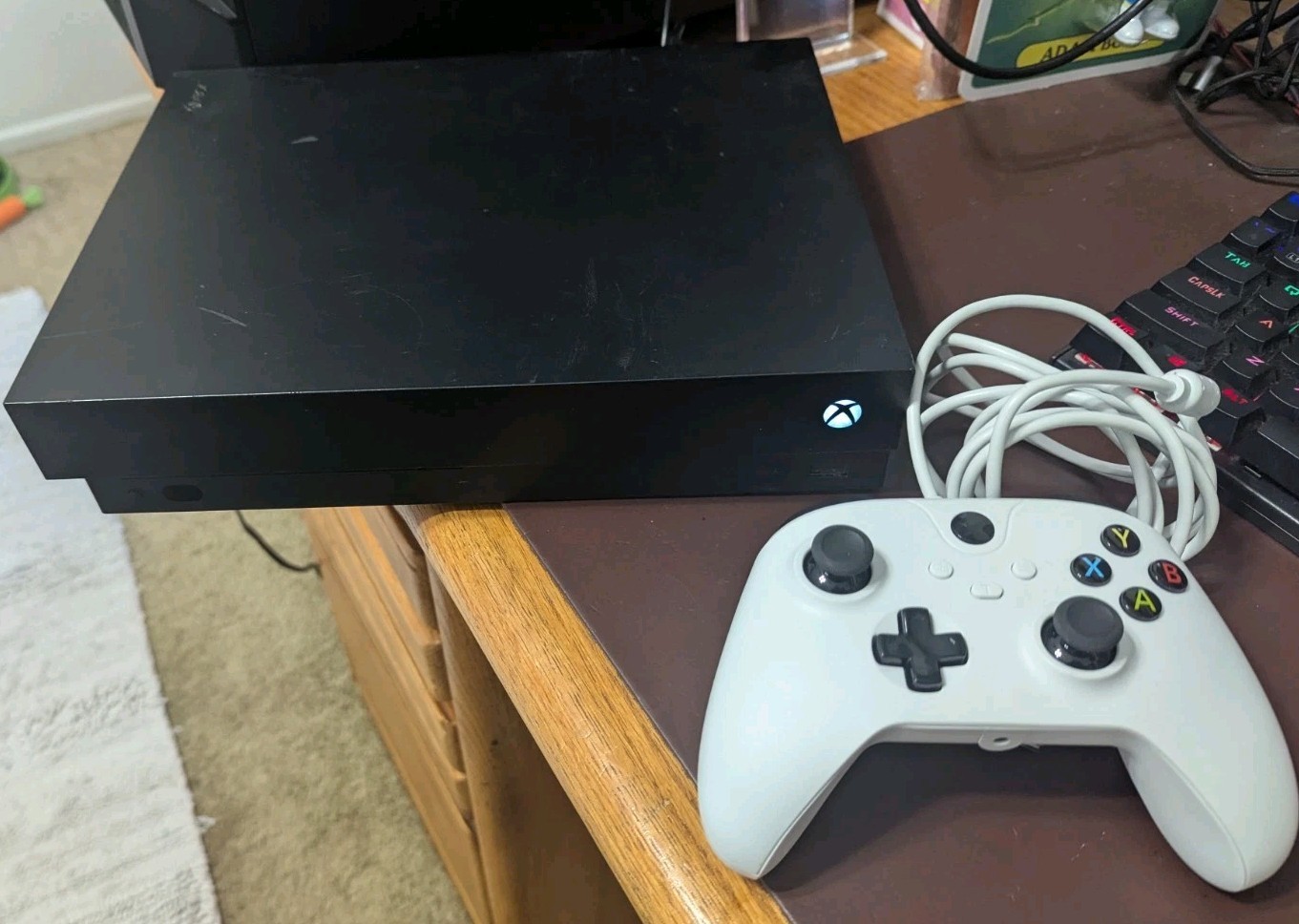 Microsoft Xbox One X 1TB Black 4K HDR Disc Drive Tested Working Console/Control