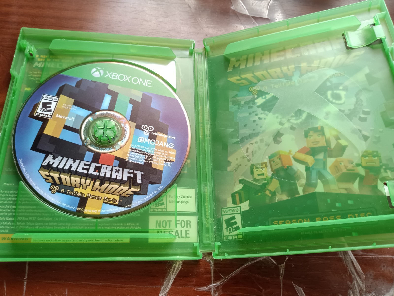 minecraft story mode season pass disc xbox